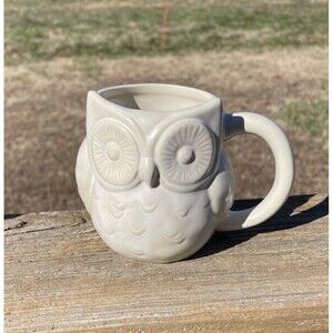 2021 Threshold Owl Coffee Mug Cup Off White Animal Stoneware Target 11 Oz